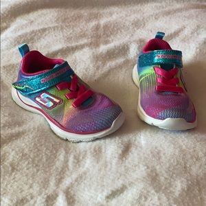 Skechers rainbow Velcro shoes